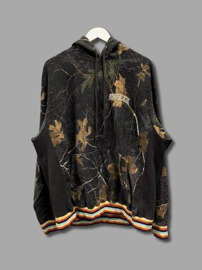 Awake NY Real Tree Camo Blocked Logo Hoodie